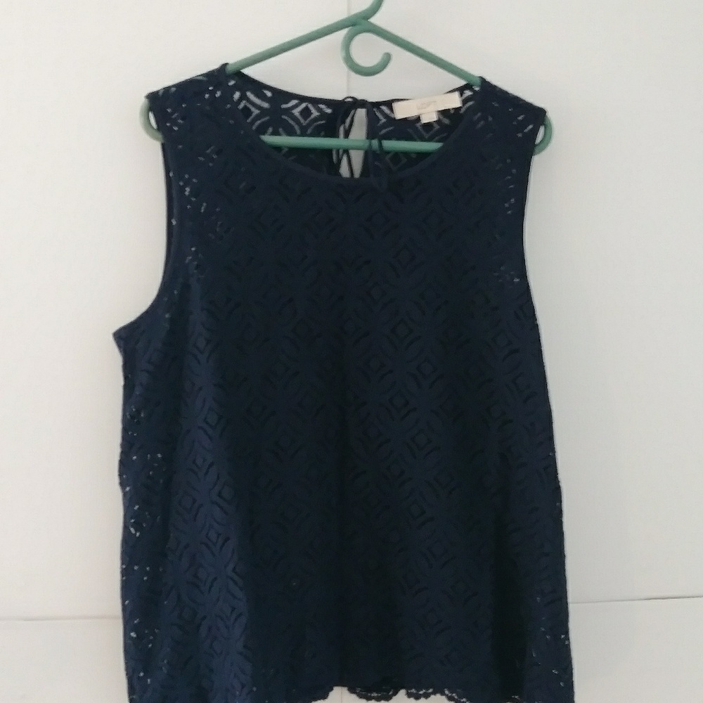 Loft see-through lace women's shirt